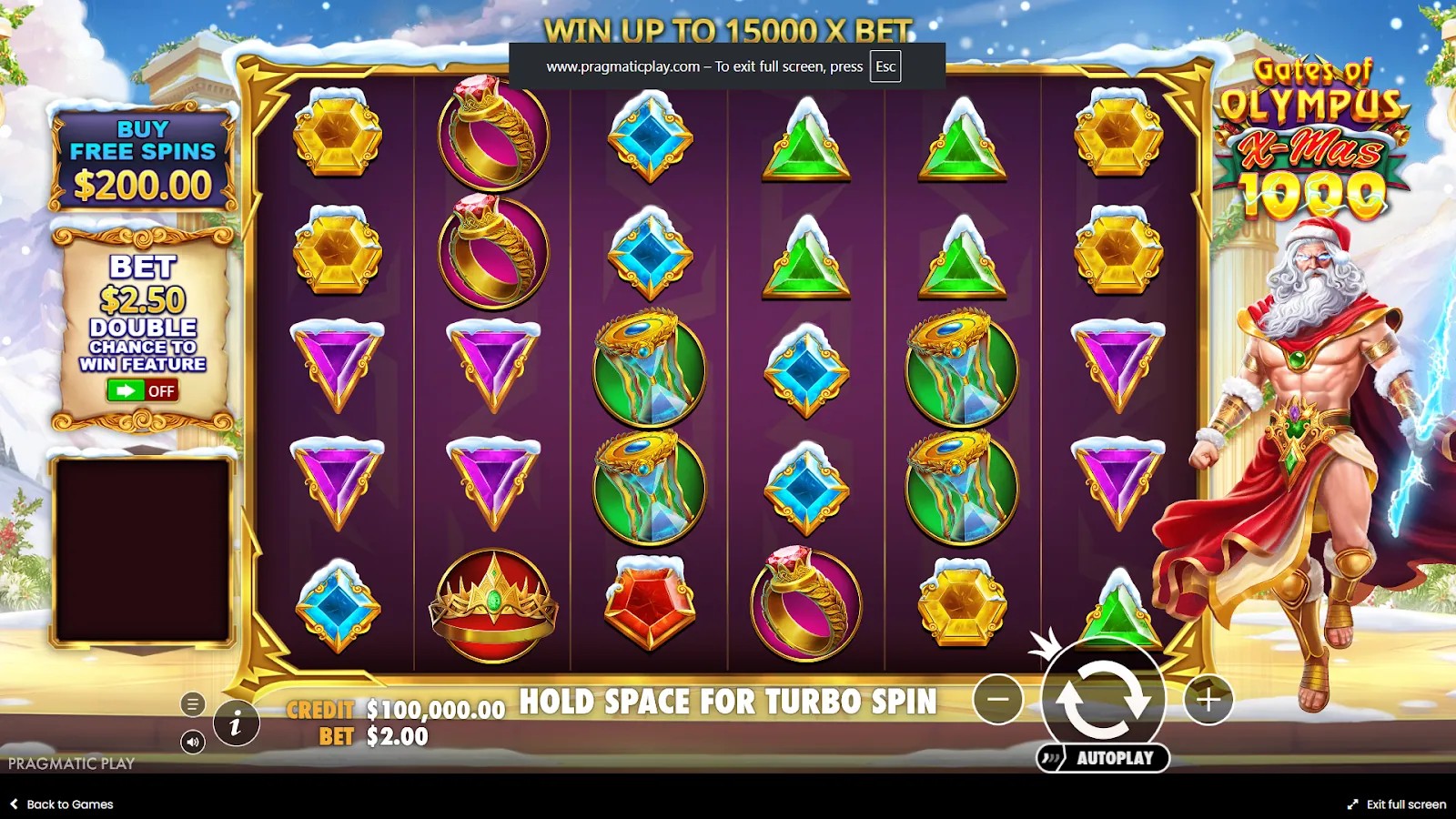 Gates of Olympus Xmas 1000 şenlik versiyonu
