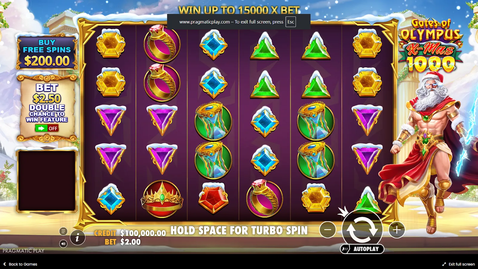 Gates of Olympus Xmas 1000 şenlik versiyonu